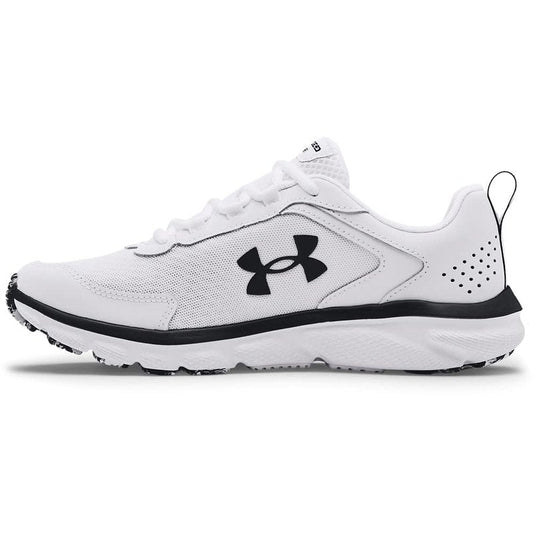 Under Armour Mens Charged Assert 9 Marble Running Shoe, White(101 Black, 15 US
