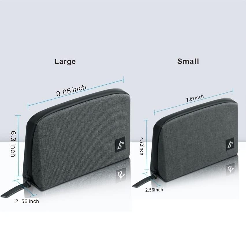 Electronic Organizer Travel Case – Waterproof Cable Bag for Cord, Charger, Hard Disk, Power Bank – Small Tech Storage for Travel, Backpack, Business Trip, Airplane (Blue)