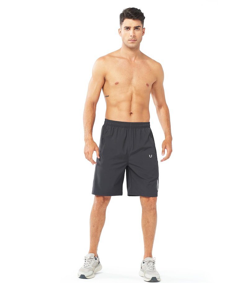 NORTHYARD Men's Athletic Running Shorts Quick Dry Workout Shorts 7"/ 5"/ 9" Lightweight Sports Gym Basketball Tennis Hiking Exercise DARKGREY-9inch 3XL