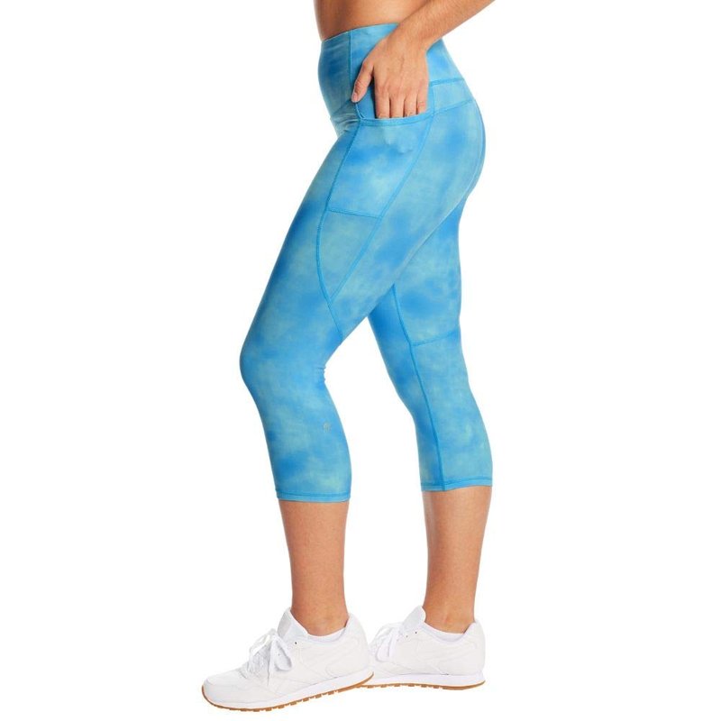 C9 Champion Women's High Waist Capri Legging, Washed Up Active Blue, XS