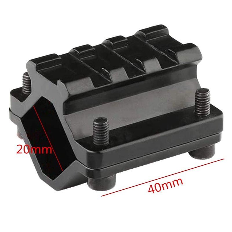 Persei Scope Barrel Clamp Mount Adapter with Weaver Picatinny Rail