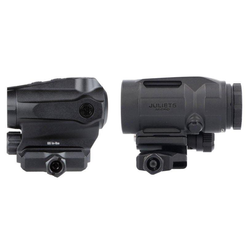 Sig Sauer ROMEO5XDR 1x20 mm 2 MOA Red Dot Sight & Juliet5-Micro 5X Magnifier Combo - Compact Rugged Durable Waterproof Gun Optics