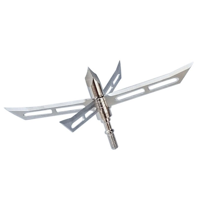 NIUXINIU Turkey Hunting Broadheads 4 Fixed Blade Archery Broadheads Stainless Steel Bow and Arrow Hunting Tips (Silvery-1)