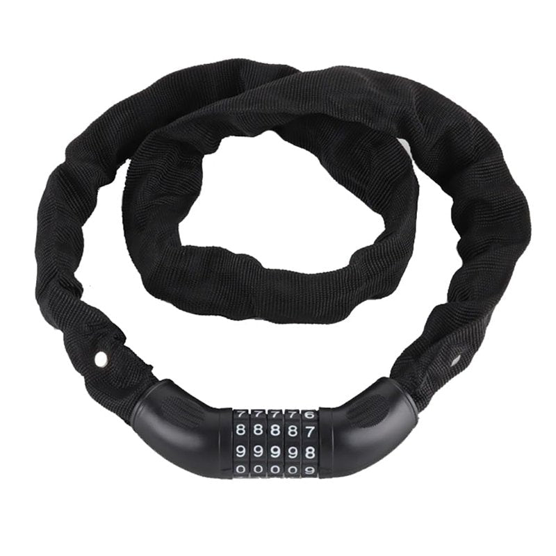 Takelablaze Bike Lock 5 Digit Combination Heavy Duty Anti Theft Bicycle Chain Lock Resettable 3.2ft Bicycle Lock for Bike Motorcycle Scooter Door Gate Fence
