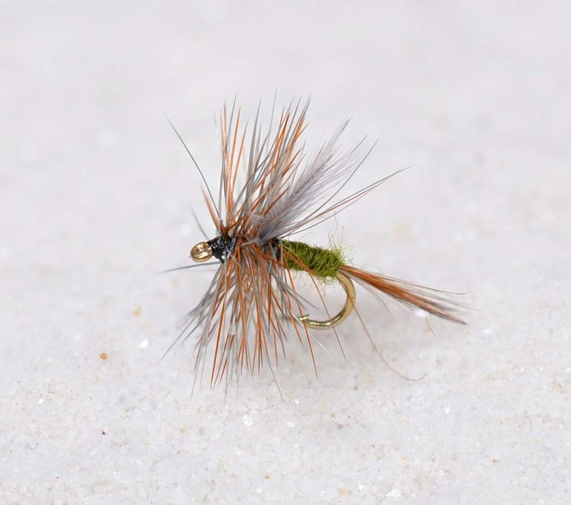 Blue Winged Olive Dry Fly Fishing Flies Tied on Mustad Signature Hooks - 1 Dozen (Hook #20)