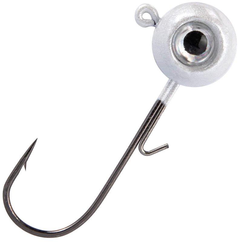 Dr.Fish 10 Pack 3D Eye Fishing Jig Heads Ball Swimbait Jig Saltwater Freshwater Bass Walleye Fishing Hooks Crappie Trout 3/16oz White