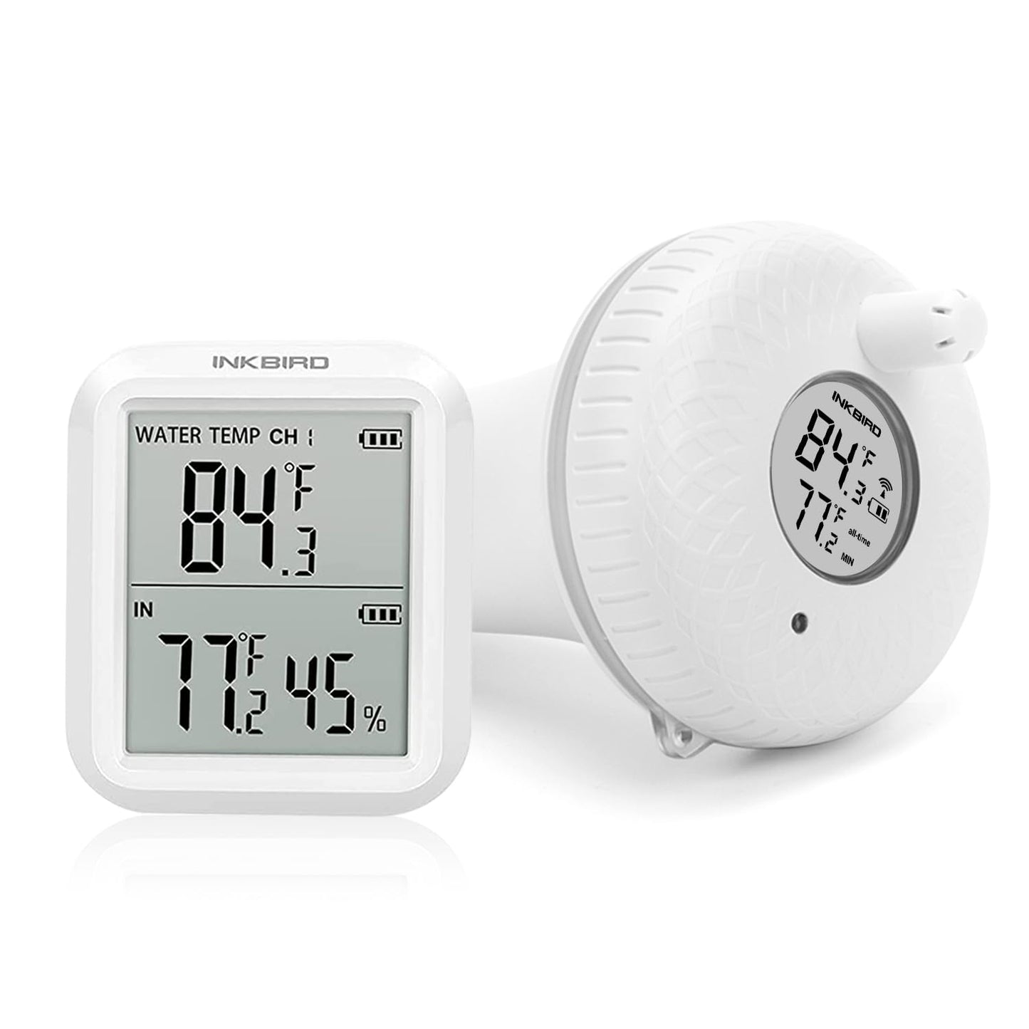 INKBIRD IBS-P01R 2nd Generation Wireless Floating Pool Thermometer Easy to Read for Hot Tub, Compatible with Gateway IBS-M1 and IBS-M2