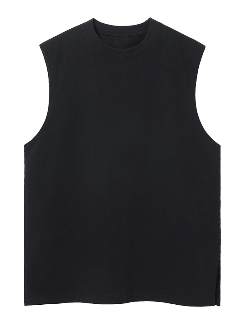 SnowElve 3 Pack Mens Workout Tank Tops Sleeveless Tee Shirts Men Muscle Shirt Gym Cotton T Shirts Running Beach Loose Fit Tee（XZG,BKGYWT,S