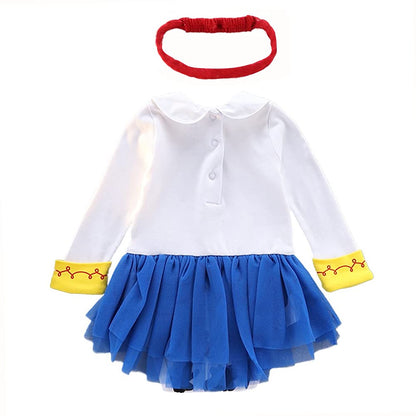 HIHCBF Baby Girls Christmas Halloween Jessie Costume Cowgirl Princess Birthday Bodysuit Romper Tutu Dress w/Headband