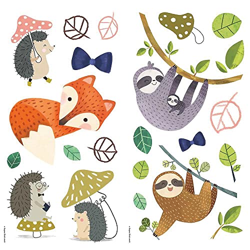 RoomMates RMK4005SCS Forest Friends Peel and Stick Wall Decals