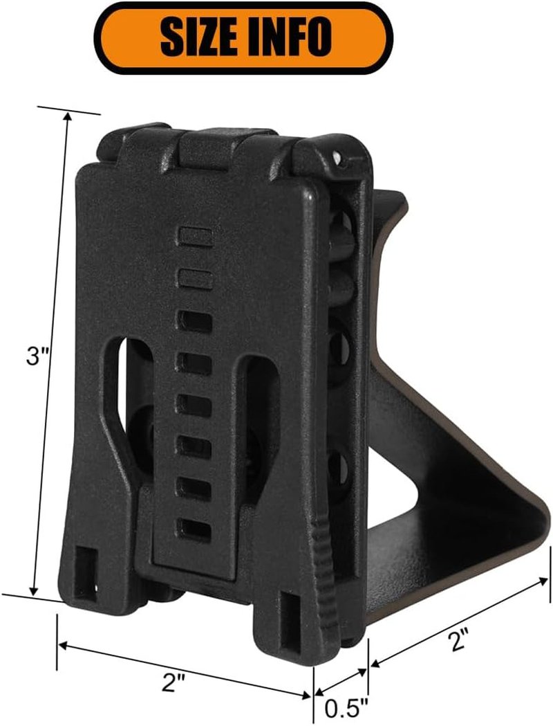 KRYDEX Hearing Protector Holder - Belt Clip for IPSC USPSA IDPA 3-Gun Competitions | Adjustable Strap