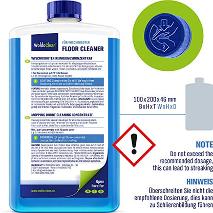 WoldoClean Floor Cleaner for Mopping Robots 750ml - Universal Streak-Free Cleaning for All Mopping & Vacuum Robots