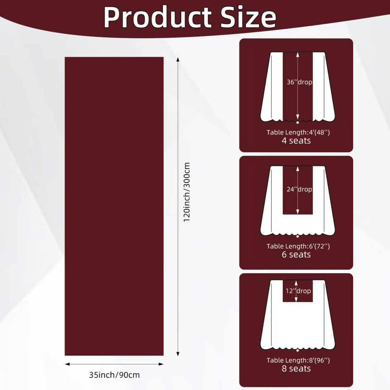 Keketoarrange Burgundy Christmas Table Runner Decor Red Cheesecloth Gauze 120 Inch 10 FT Rustic Boho Cheese Cloth Runner for Wedding Baby Bridal Shower Party Long Sheer Home Christmas Decorations