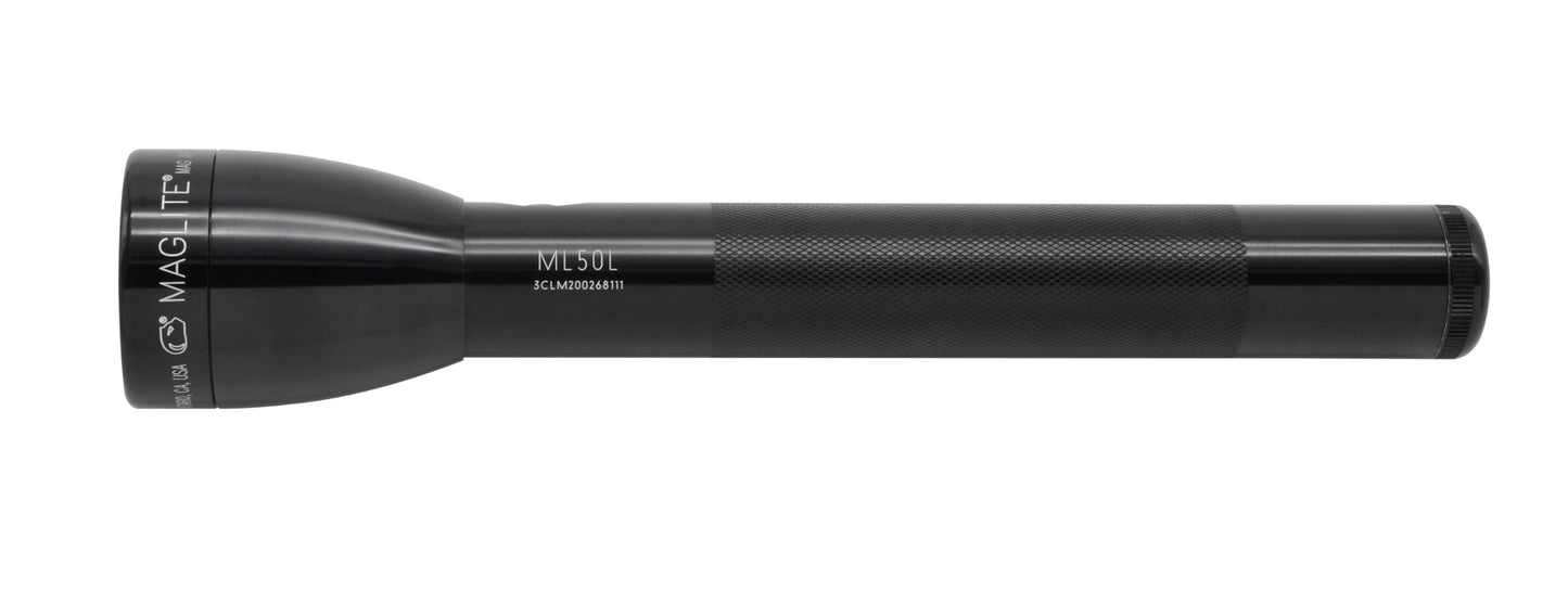 Zenitech Maglite ML50L 3 C-Cell Flashlight, Aluminium, Black, 454 g, 611 lm
