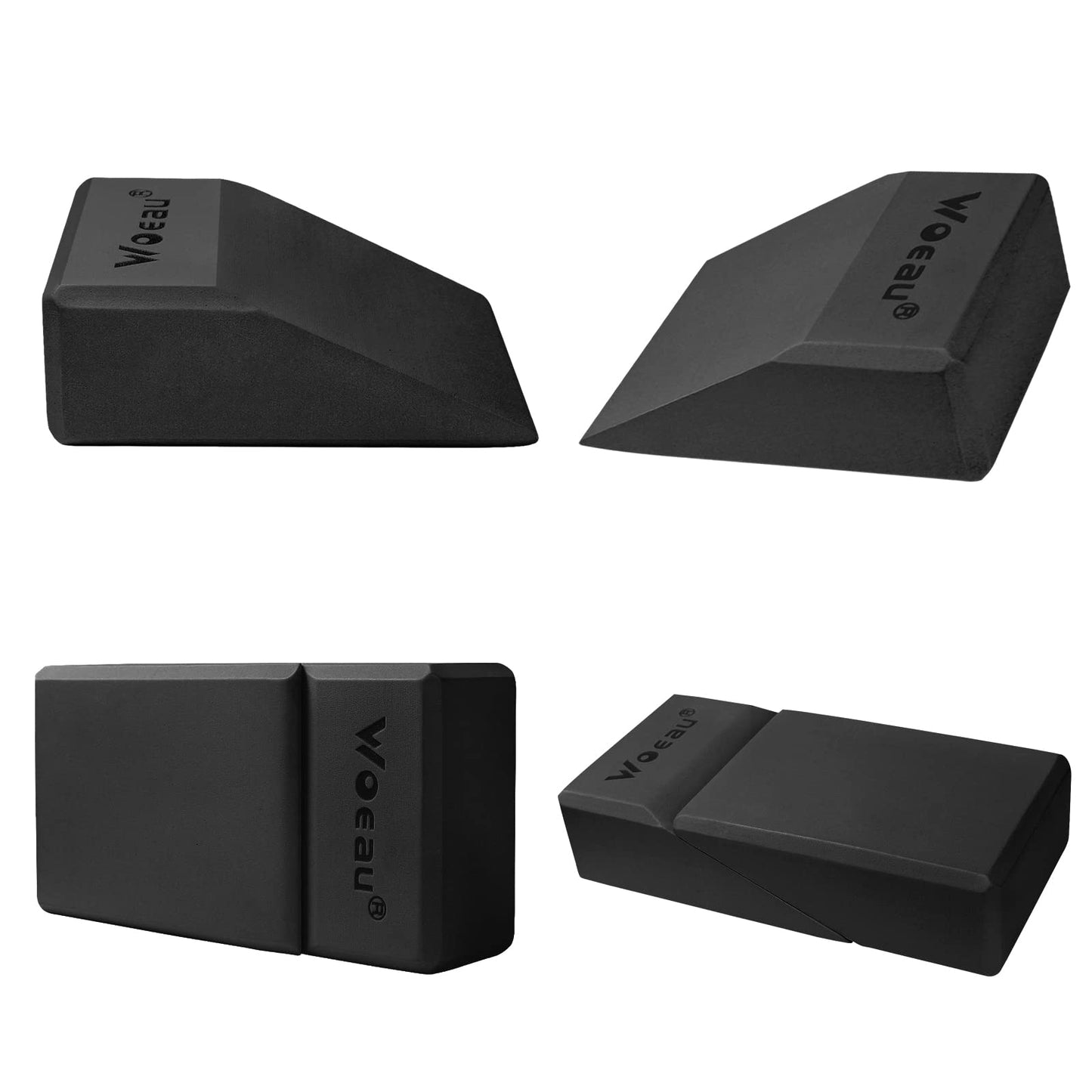 2 Pack Non-Slip Professional Squat Wedge Blocks - Heel Elevated Ramp for Squats, Calf Raises Platform for Men Women, Slant Board Trainer for Fitness, Pushup, Weightlifting, Yoga