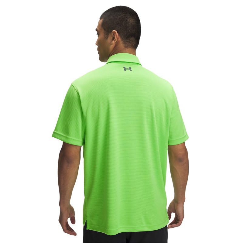 Under Armour Men's Tech Golf Polo, (363) Cyber Green / / Pitch Gray, Small