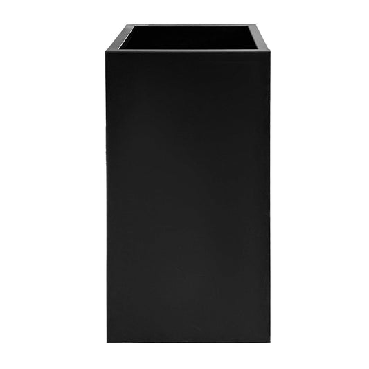 ZUCIVI Metal Planter Box for Outdoor Plants 14 x 14 x 30 Inches Cube Steel Heavy Duty Flower Pot Large Rectangular Planter with Insert Shelf and Drainage Holes Suitable for Patio Yard Garden Porch