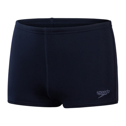 Speedo Boys Endurance+ Aquashort Swimming Trunks | Chlorine Resistant | Quick Drying | Stretch Fabric | Comfort Fit, True Navy, 7-8