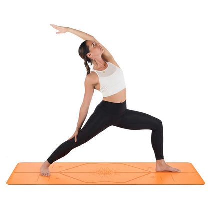 Liforme Travel Yoga mat – Patented Alignment System, Warrior-Like Grip, Non-Slip, Eco-Friendly, Ultra-Lightweight and Sweat Resistant, Made with Natural Rubber