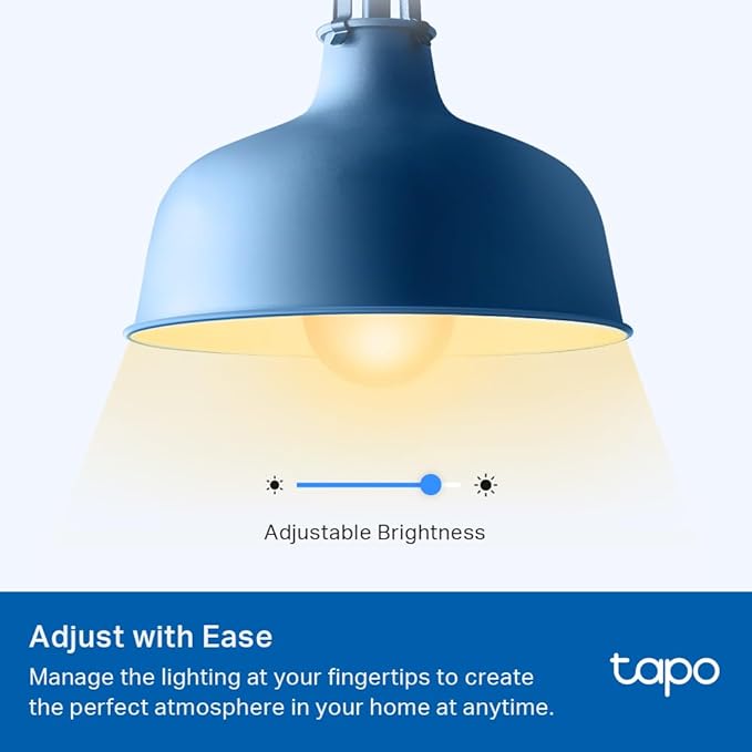 Tapo TP-Link Smart Light Bulbs, 800 Lumens (60W Equivalent), 2700K Soft Warm White LED Bulb, Dimmable, Compatible with Alexa and Google Home, No Hub Required, A19 E26, L510E (Pack of 48)