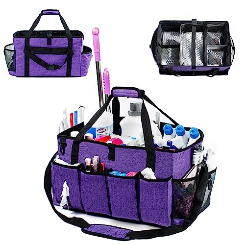 XL Professional Cleaning Caddy for Cleaning Suppliers, 17" Wearable Cleaing Bag for Housekeepers, Cleaning Organizer, Detailing Bag