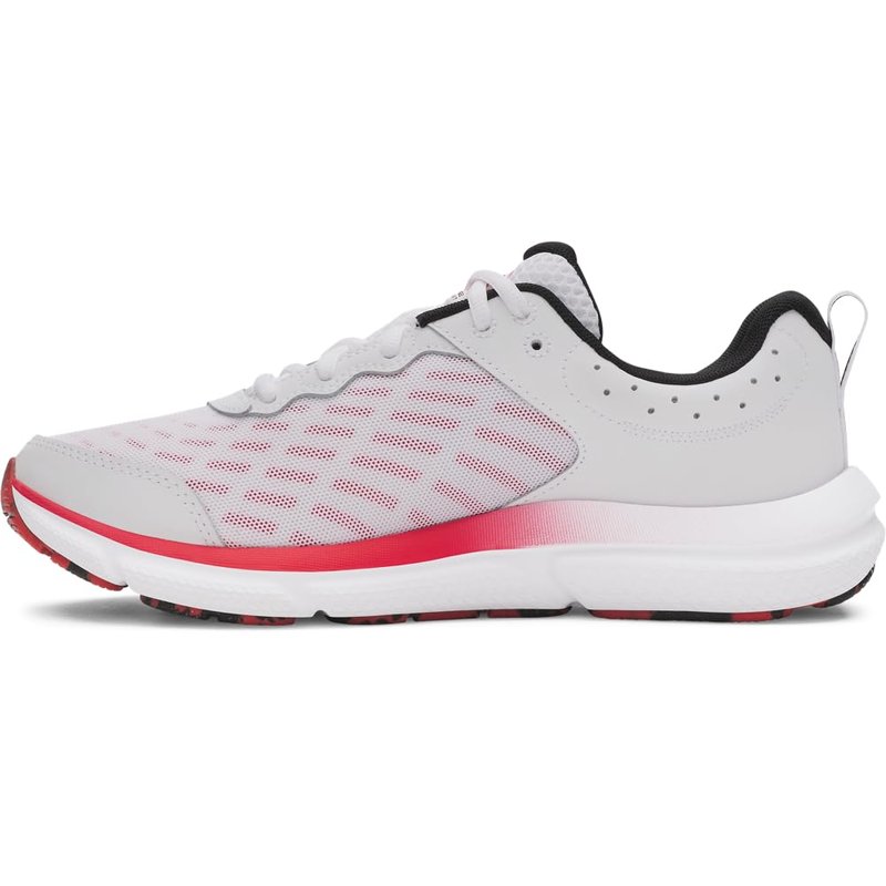 Under Armour Men's Charged Assert 10, (111) White/Racer Red/Black, 11, US