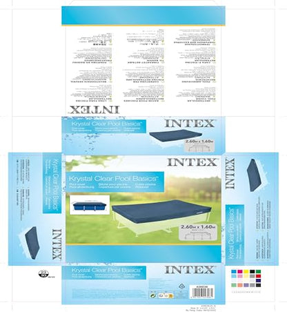 Intex 2.6 m x 1.6 m rectangular pool cover, (28036),multicoloured,2.6 x 1.6 centimeters