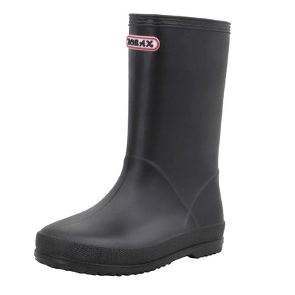 Zorax - UK3 Adult - EU34 - Black Girls Boys Waterproof Non-Slip Kids Motorbike Rain Boots Kids Rain Shoes Wellies Unisex Children Wellington Boots
