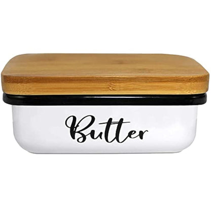 Home Acre Designs Butter Dish with Lid for Farmhouse Home Decor, Kitchen Collection