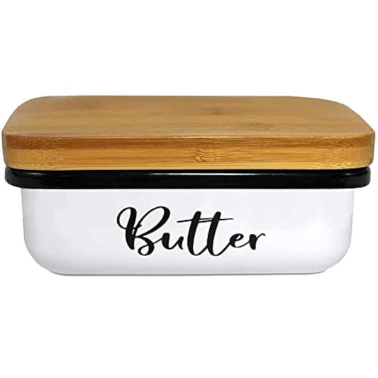 Home Acre Designs Butter Dish with Lid for Farmhouse Home Decor, Kitchen Collection