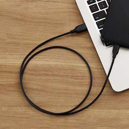Amazon Basics USB-C to USB-A 2.0 Fast Charger Cable, 480Mbps Speed, USB-IF Certified, for Apple iPhone 16/15, iPad, Samsung Galaxy, Tablets, Laptops, 10 foot, Black