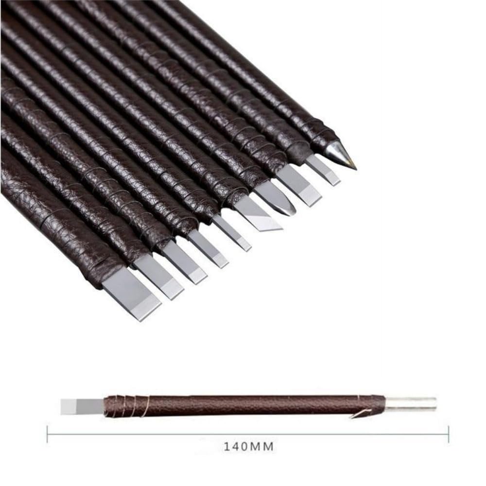 Professional 3Pcs Tungsten Steel Stone Carving Hand Tools Set Stone Carving Chisel Set Woodworking Carving Tool