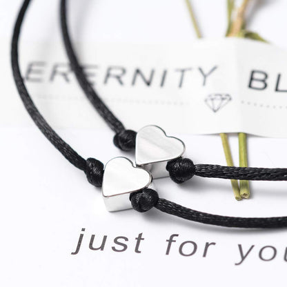 MANVEN Matching Bracelets for Couples Best Friends Pinky Promise Bracelets Birthday Gifts for Family Sister Women Men