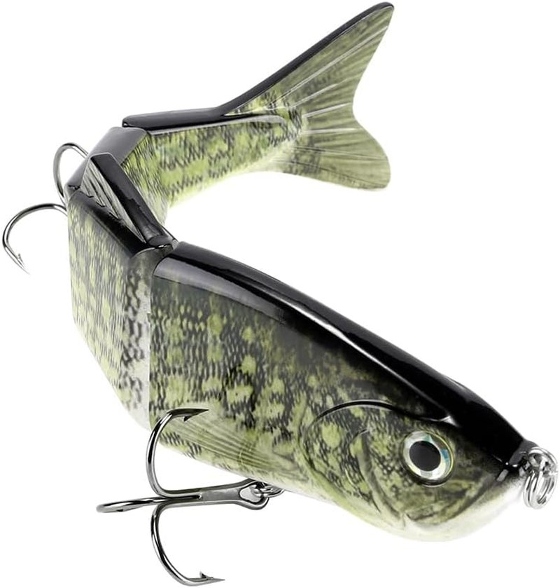 10-Inch Multi-Jointed Swimbait Fishing Lures - 4-Segment Giant Sinking Bass Crankbaits with Treble Hook