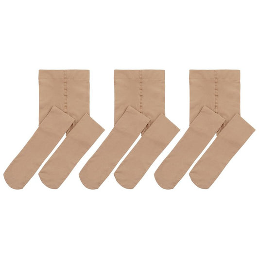 Century Star 3-Pack Dance Tights for Girls 6-9 Years-Soft Nude Footed Tights Casual Leggings Stockings