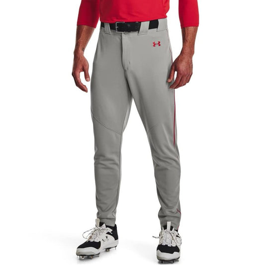 Under Armour Men's Utility Baseball Straight Leg Pant Pipe 22, (083) Baseball Gray/Red/Red, XX-Large