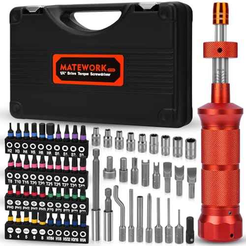 68Pcs Torque Screwdriver Wrench Set 10-70 IN.LB, Inch Pound Torque Driver with S2 Steel Bits, 1/4" Drive, Magnetic Quick-Release Adapter for Bike Repair, Mounting and Maintenance