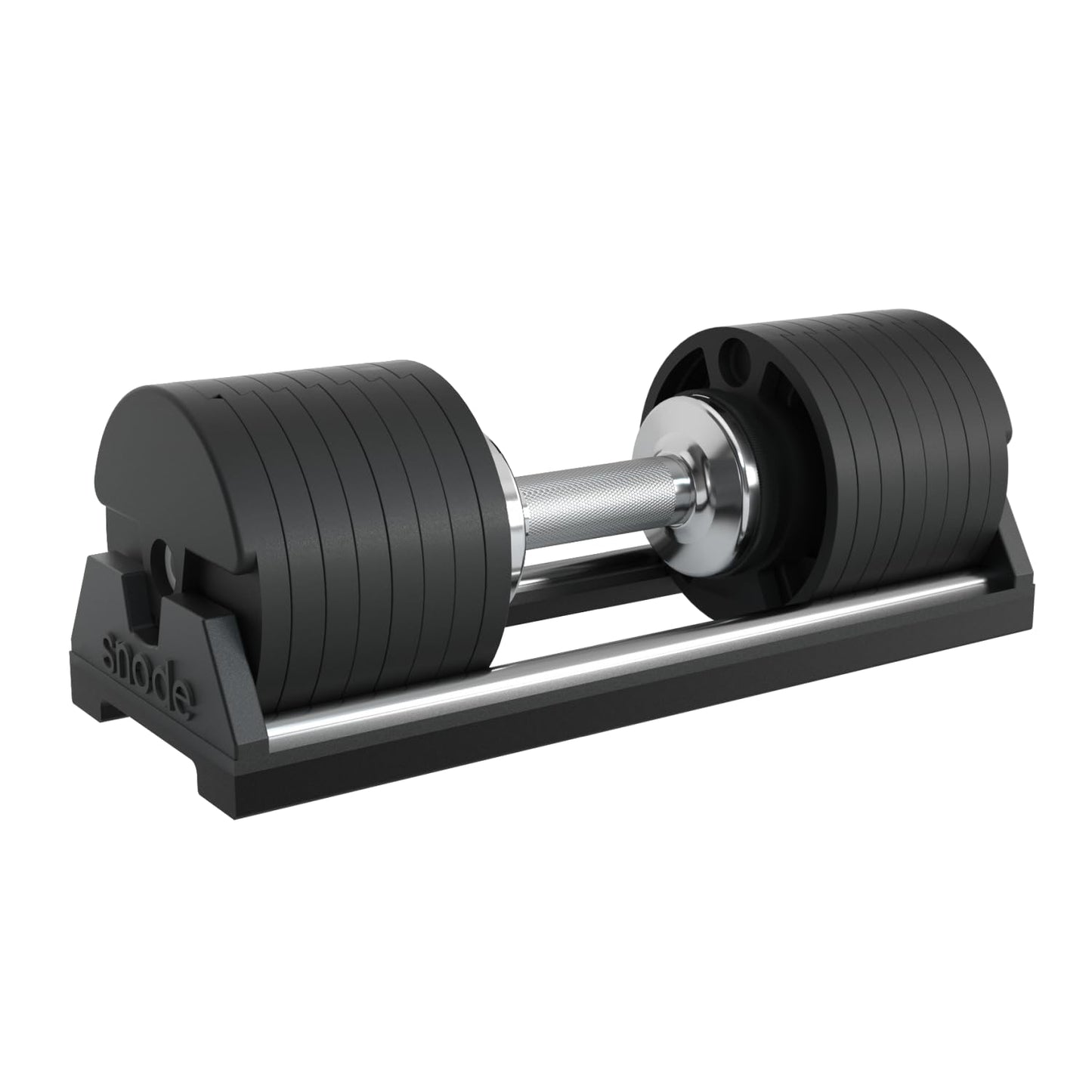 SNODE AD80 Drop Proof 80 lbs Adjustable Dumbbell Set -Adjustable Weights with Cast Iron Plates and Cradle, Knurled Handle, Fast Adjust, Compact Home Gym Equipment for Bench & Press