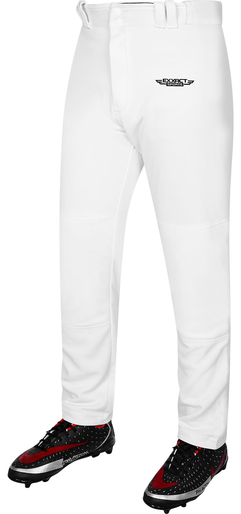Exxact Sports Home Run Men's Baseball Pants - Full-Length, Semi-Relaxed Fit, Open-Bottom Adult Baseball Pants