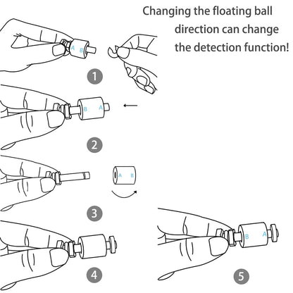 High / Low Water Level Sensor Detector Alarm 120 dB Red Strobe Siren, Adjustable Alarm Volume, Sump Bobber Water leak Sensor,16.4ft Probe Cord, Suitable for Water Tank/Aquarium, Swimming Pool/Basement