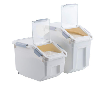 CITY BABY 2 Pack Airtight Flour Storage Container With Scoop,Dry Food, Sugar, Baking Supplies,Rice Container Set -BPA Free- Pet Food Storage Container,Dog Cat Birds Food Bin(20 lb)