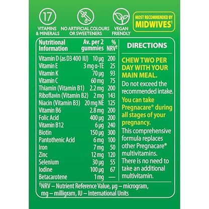 Pregnacare Gummies During Pregnancy Support Vitamins and Supplements, 60 Gummies