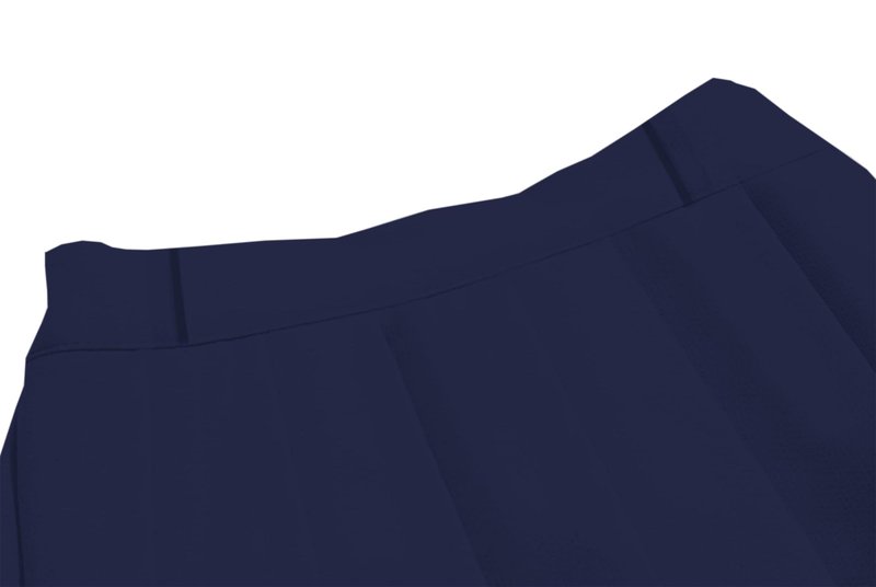 SANGTREE Women's Pleated Skirts Casual Buckle Belted Elastic Waist Tennis Skater Short Mini Skirt, Navy Blue,US M