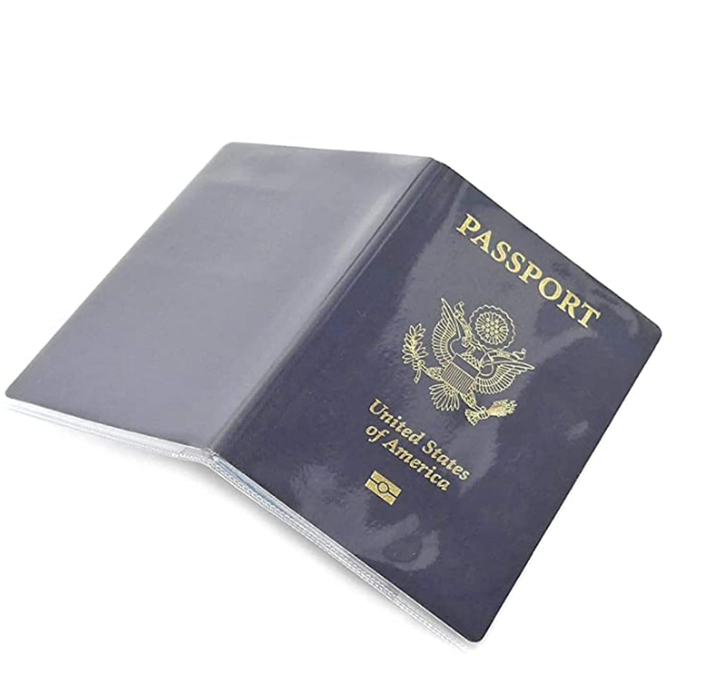 Clear Transparent Passport Cover Holder Case Organizer ID Card Travel Protector (Clear x5)