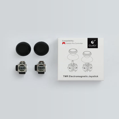 AKNES GuliKit TMR Electromagnetic Joysticks Replacement for Switch Pro Controller, Thumbstick Grips for Switch Pro Controller, Thumbstick Caps Included
