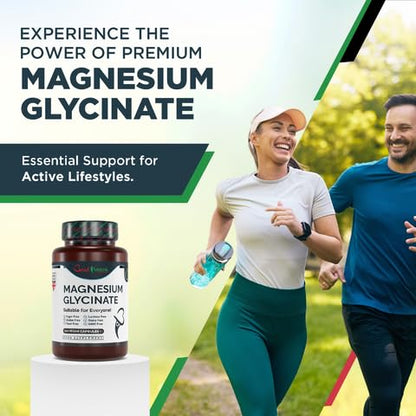 Best Immune, Magnesium Glycinate 1000mg per Serving - High Strength Magnesium Supplement for Absorption Bioavailability - Ideal for Energy Wellness, 120 Vegan Capsules