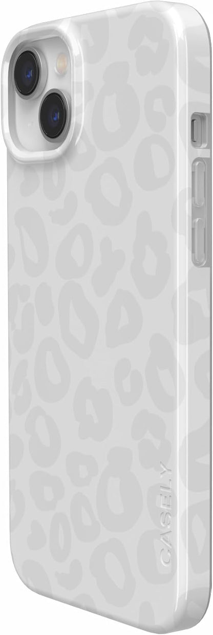 Casely iPhone 14 Case | Fit Check | Neutral Checkerboard | Compatible with MagSafe | Classic Ultra Slim Design