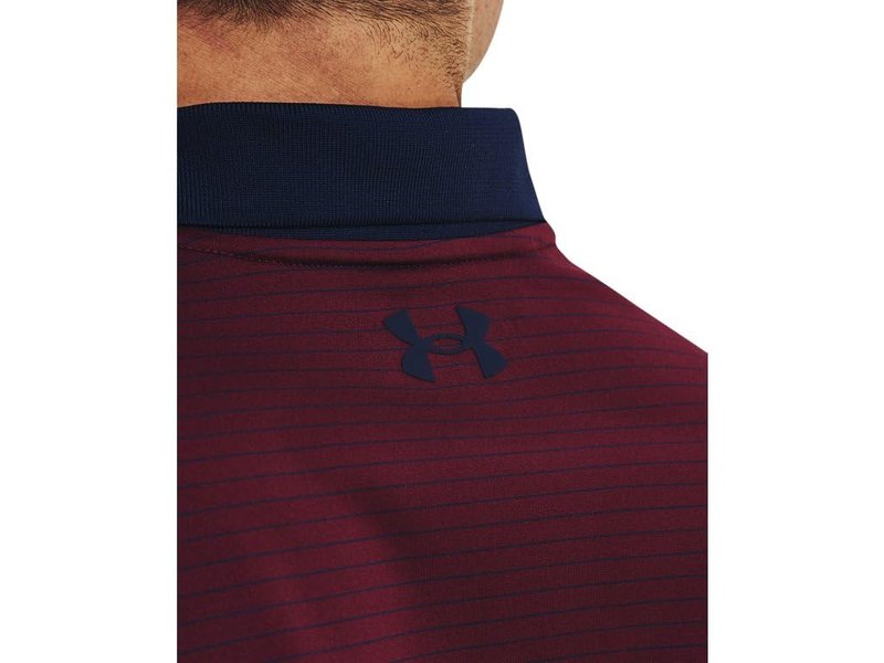 Under Armour Matchplay Printed Golf Polo Maroon/Midnight Navy LG
