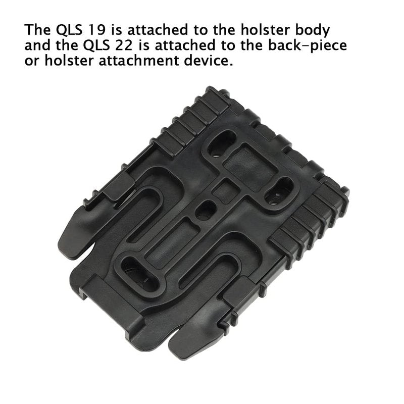 Qls Kit Quick Locking System Kit with Qls19 Locking Fork and Qls22 Receiver Plate for Quick Connect Release Work Duty Holster