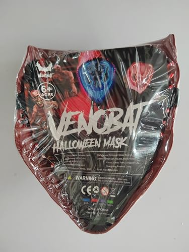 Quanquer Halloween LED Light Up Mask - Red Glowing Scary Costume Mask for Adults & Kids, Red Face Mask with 3 Lighting Modes - Ideal Gift for Men Women Halloween Party, Cosplay, Festival